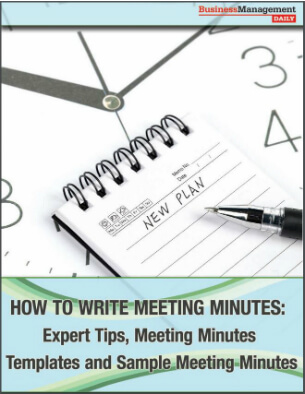 preparing minutes of a meeting sample